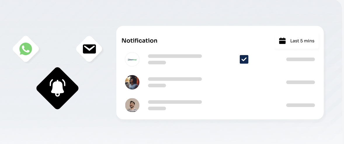 Job alerts dashboard